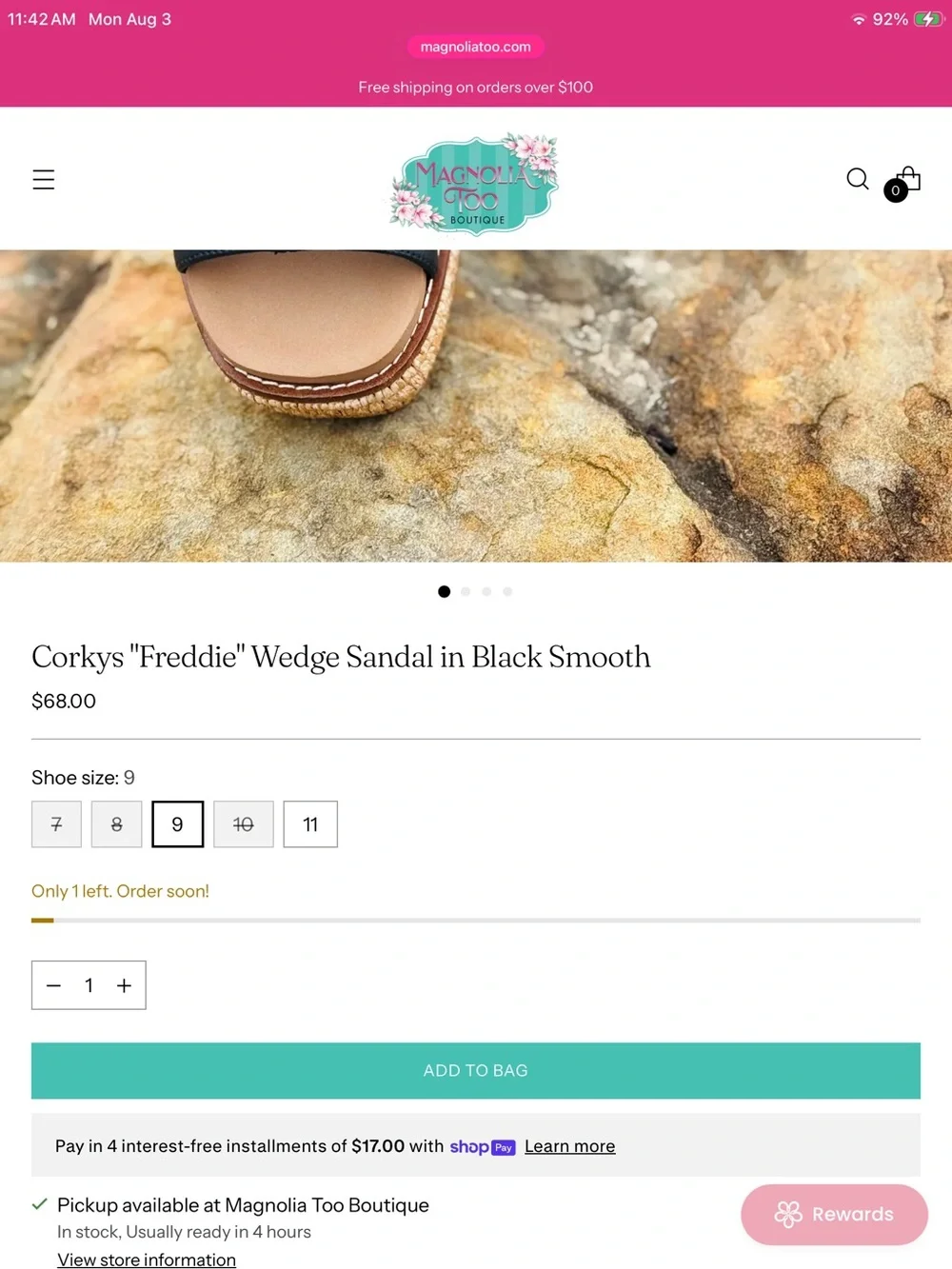 Corkys sleek black
